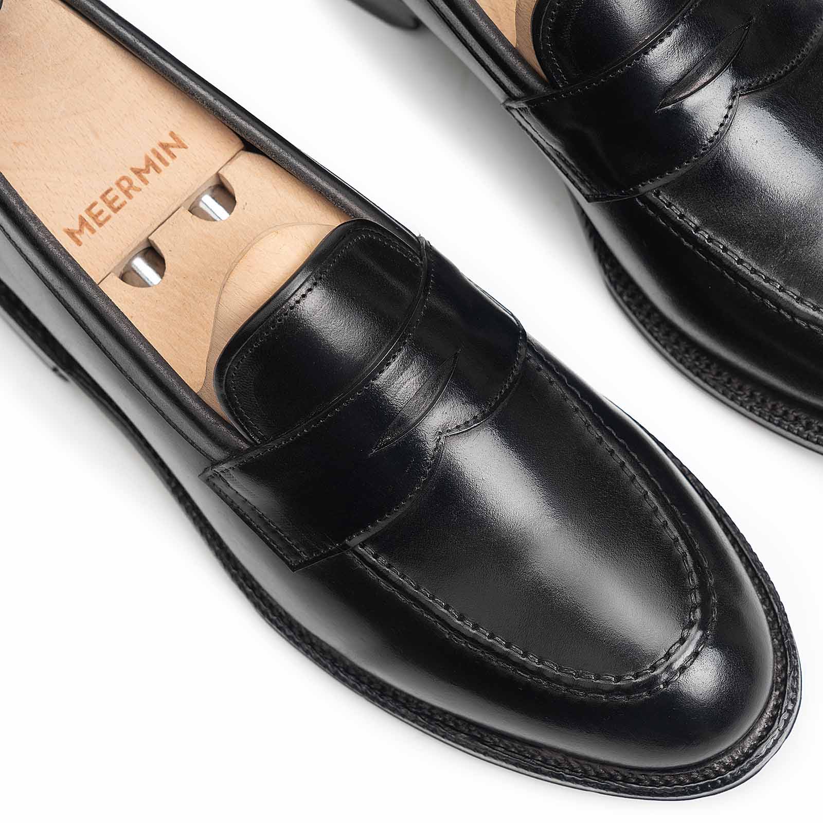 501045 - BLACK HERITAGE SHELL CORDOVAN - E – Meermin Shoes - Europe