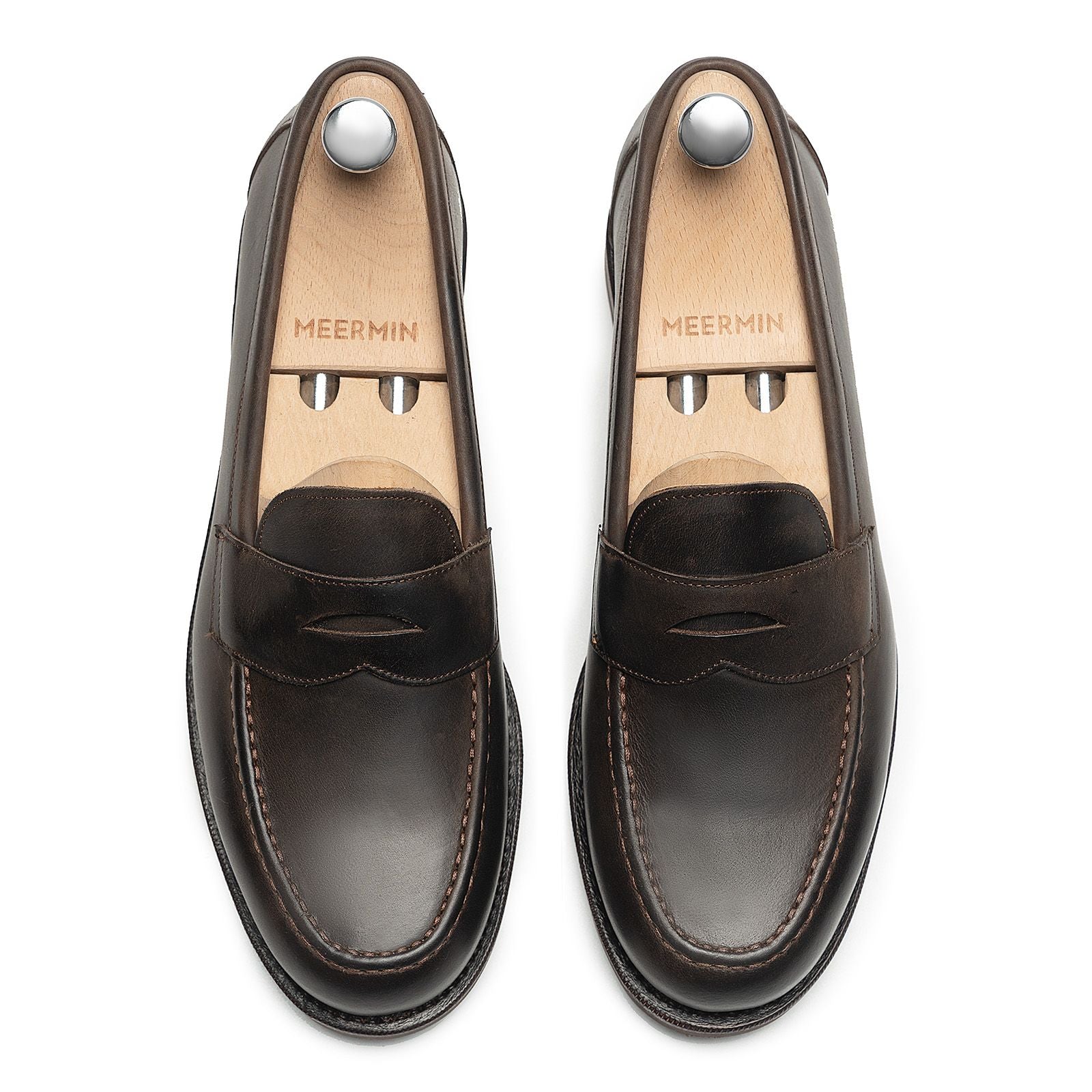 514040 - BROWN WAXY CALF - E – Meermin Shoes - Europe