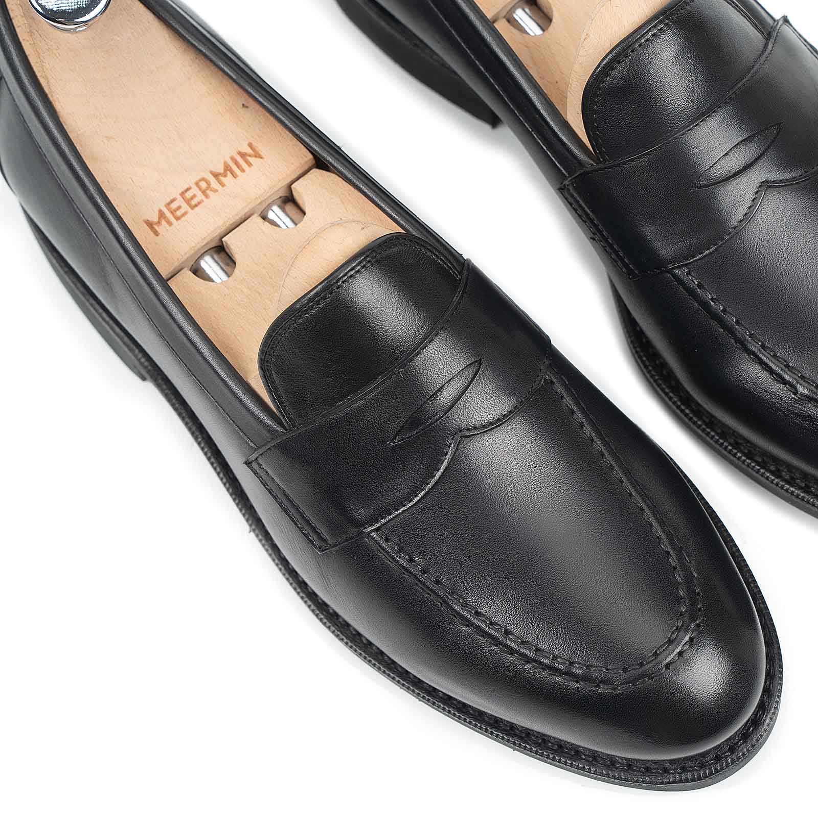 514045 - BLACK SILKCALF - E – Meermin Shoes - Europe