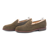 514045 – HUNTING GREEN veloursleder  E