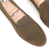 514045 – HUNTING GREEN veloursleder  E