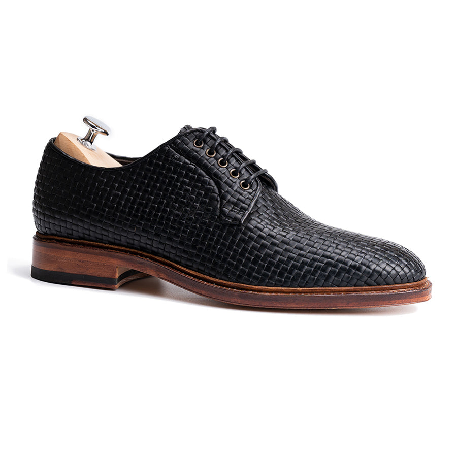 101645 - NOIR WOVEN CUIR VEAU - E