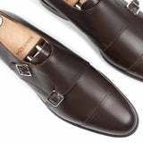 101341 -MARRON  foncé ,cuir veau  E